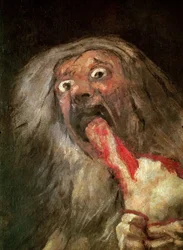 Saturn devouring his Son, detail of the head of Saturn, c. 1819-23